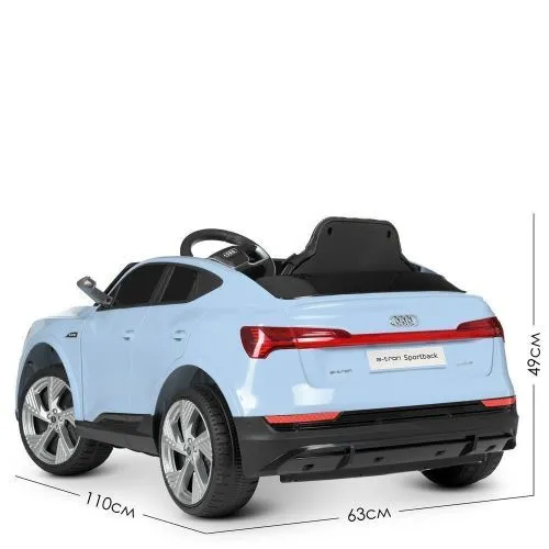 Детский электромобиль джип M 4806 EBLR-4 AUDI голубой фото 11