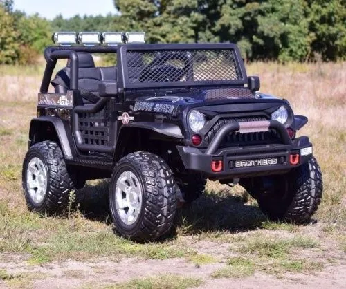 Детский электромобиль джип XMX 617 BLACK JEEP черный фото 3