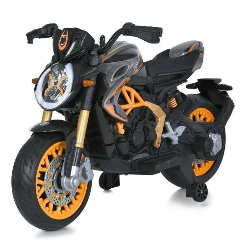 Картинка товара Детский мотоцикл M 5827 EL-7-11, Bambi Racer: 12V 12A, 90W, 7км/ч, EVA, кожа - СЕРО-ОРАНЖЕВЫЙ на Raspashonka.ua фото 10