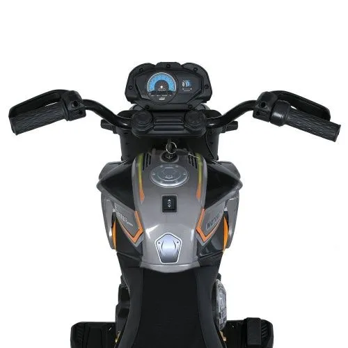 Картинка товара Детский мотоцикл M 5827 EL-7-11, Bambi Racer: 12V 12A, 90W, 7км/ч, EVA, кожа - СЕРО-ОРАНЖЕВЫЙ на Raspashonka.ua фото 6