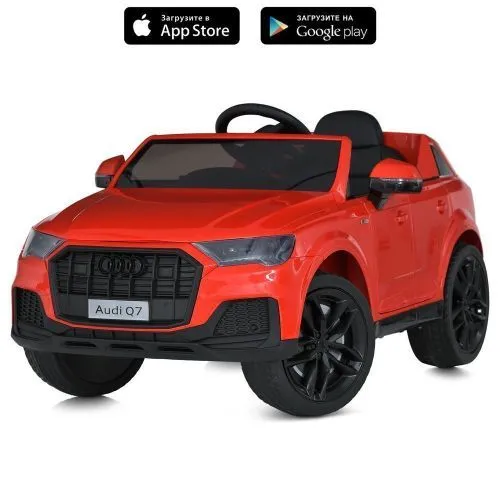 Детский электромобиль джип M 5796 EBLRS-3 AUDI бордовый фото 6