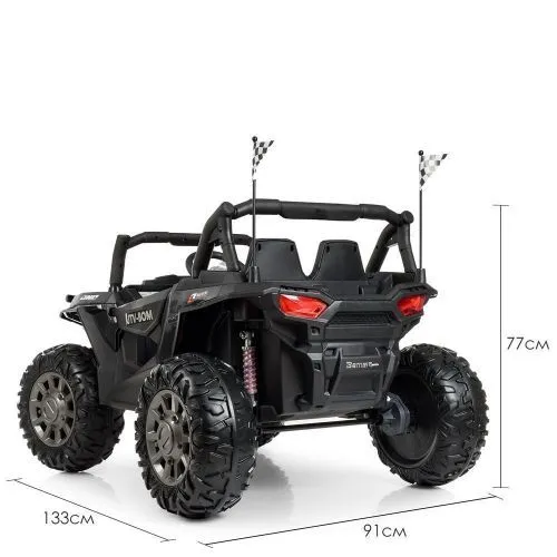 Детский электромобиль джип M 4248 EBLR-2 BUGGY черный фото 8