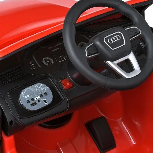 Детский электромобиль джип M 5796 EBLRS-3 AUDI бордовый фото 13