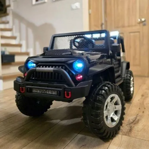Детский электромобиль джип XMX 617 BLACK JEEP черный фото 2