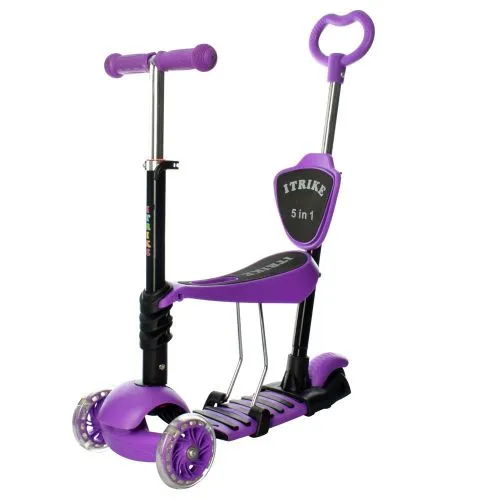 Картинка товара Самокат MAXI iTrike JR 3-026-K: 6 цветов, светящиеся колеса на Raspashonka.ua фото 4