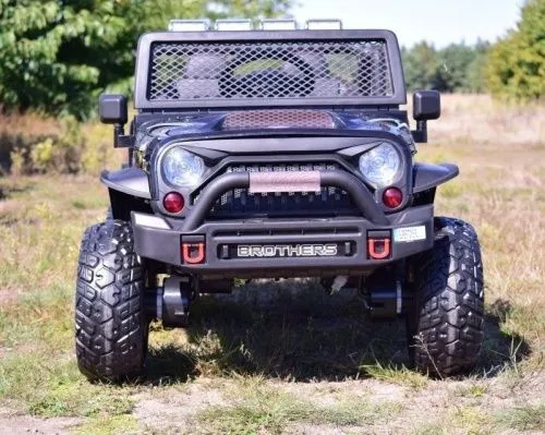 Детский электромобиль джип XMX 617 BLACK JEEP черный фото 5