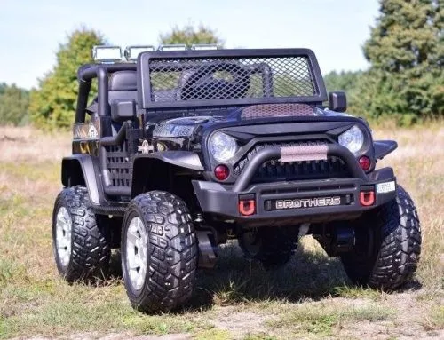 Детский электромобиль джип XMX 617 BLACK JEEP черный фото 4