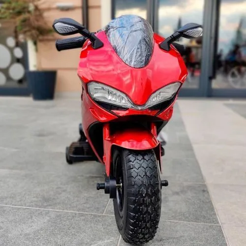 Детский мотоцикл M 4104 ELS-3  красный фото 11