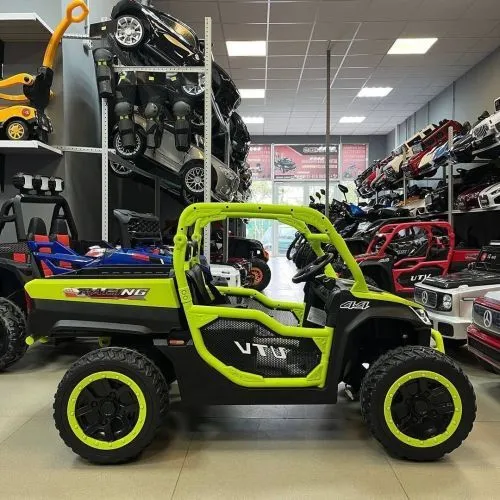 Детский электромобиль джип M 6014 EBLR-5(24V) BAMBI RACER салатовый фото 5