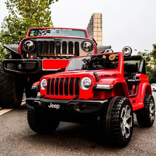 Детский электромобиль джип M 4176 EBLR-3 JEEP красный фото 2