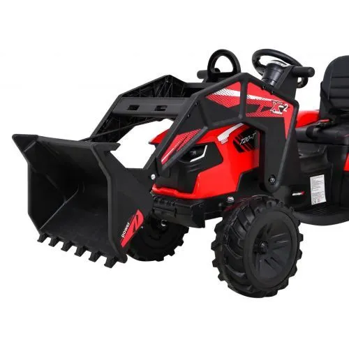 Картинка товара Детский трактор, бульдозер, экскаватор Ramiz 720-T: 2х45W, 12V 14Ah, EVA, с прицепом, кожа - КРАСНЫЙ (PA.SX2068.CR) на Raspashonka.ua фото 15