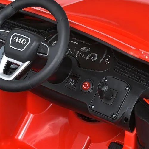 Детский электромобиль джип M 5796 EBLRS-3 AUDI бордовый фото 10