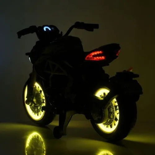 Картинка товара Детский мотоцикл M 5827 EL-7-11, Bambi Racer: 12V 12A, 90W, 7км/ч, EVA, кожа - СЕРО-ОРАНЖЕВЫЙ на Raspashonka.ua фото 3