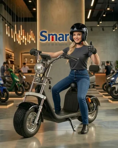 Картинка товара Электроскутер CITYCOCO X10: 2000W 60V 20Ah, Скорость 55 км/ч - BLACK на Raspashonka.ua фото 4