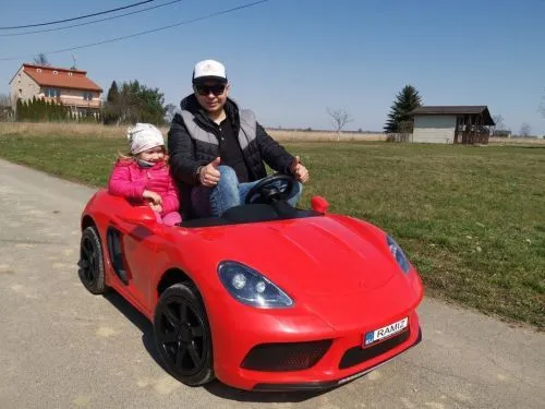 Картинка товара Детский двухместный электромобиль Porsche Cayman PA.A021A.CR: 180W, 15км/ч, без пульта - КРАСНЫЙ на Raspashonka.ua фото 20